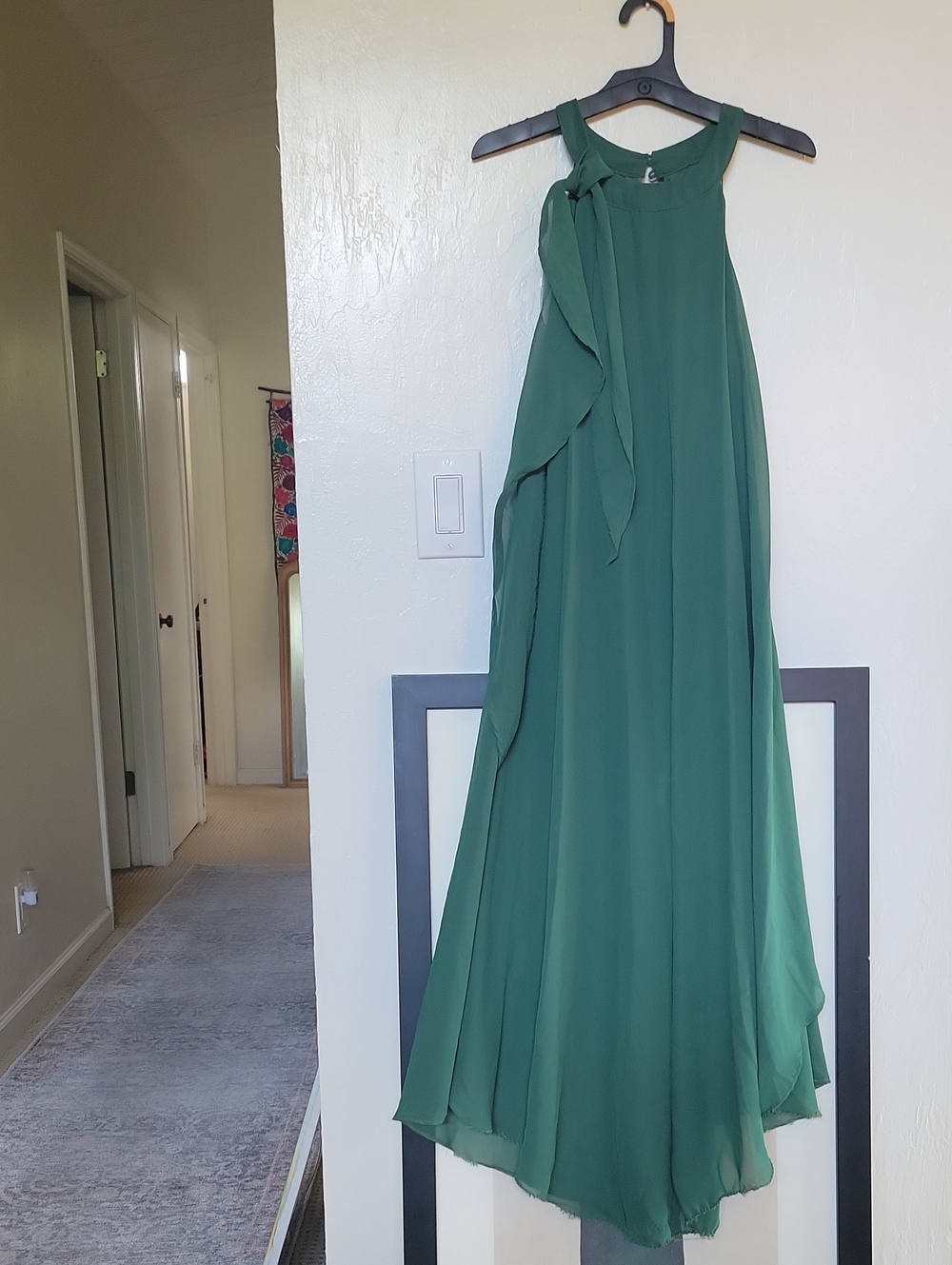 paper doll Emerald Green Halter Maxi Dress